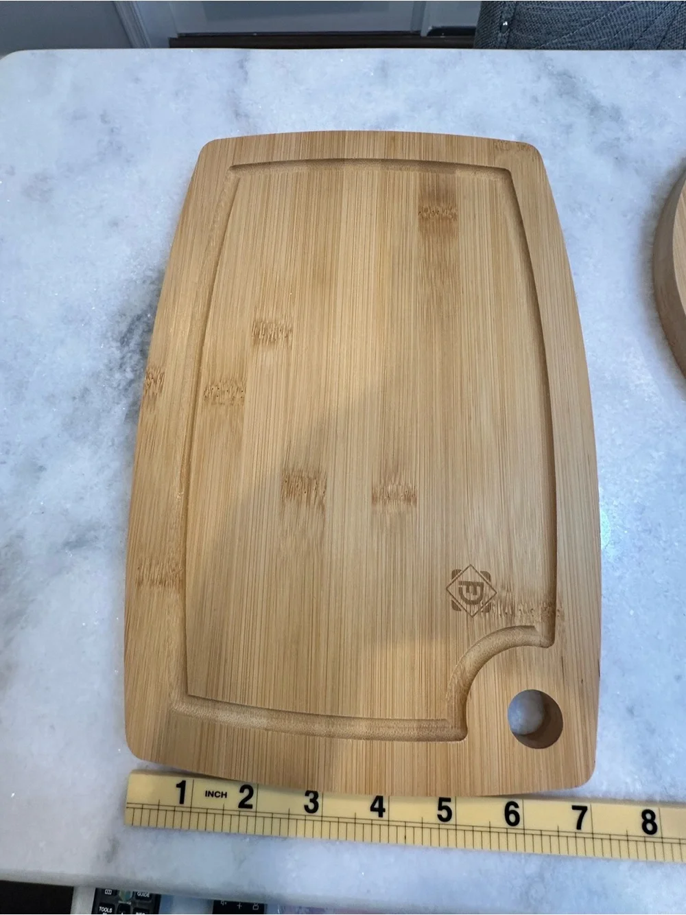 Natural Bamboo Round Cutting & Serving Board Set of 3 - NIB